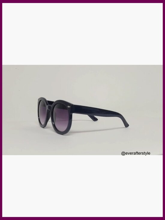 Polarized Retro Round Oversized Sunglasses Plastic Frame